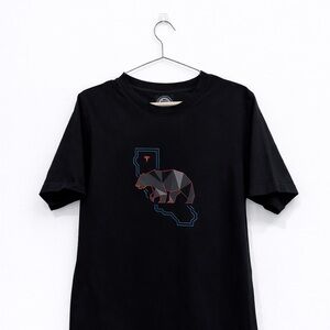 Tesla Black Graphic T-Shirt California Bear Men’s M